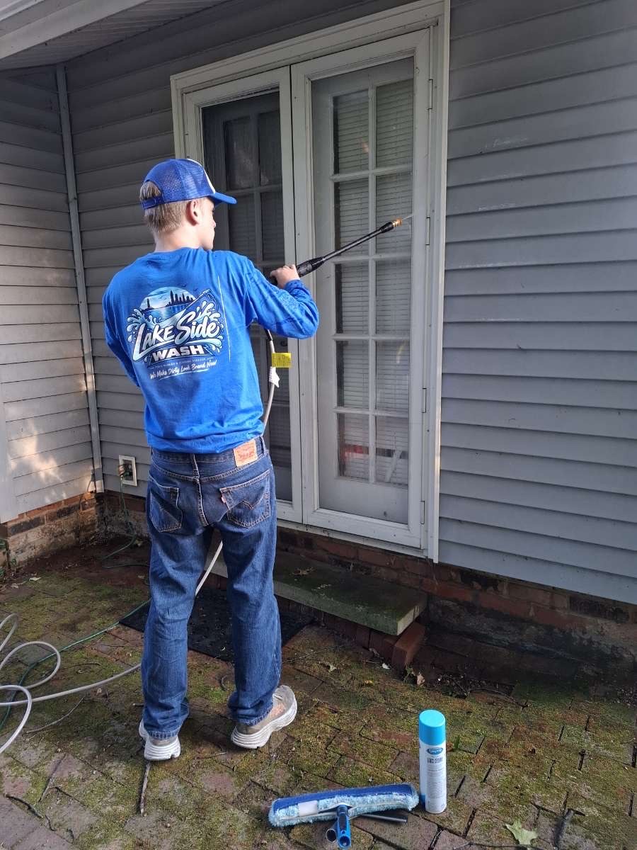 Lake Side Wash cleaning exterior windows and frames